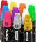 Neon Car Window Markers - 10 Chalk Pens (With Gold, Silver) - 3 in 1 Nib, 15Mm Jumbo Tip - Washable Liquid Chalk Markers for Blackboard, Chalkboard, Glass, Cars - Erasable Wet Erase Markers